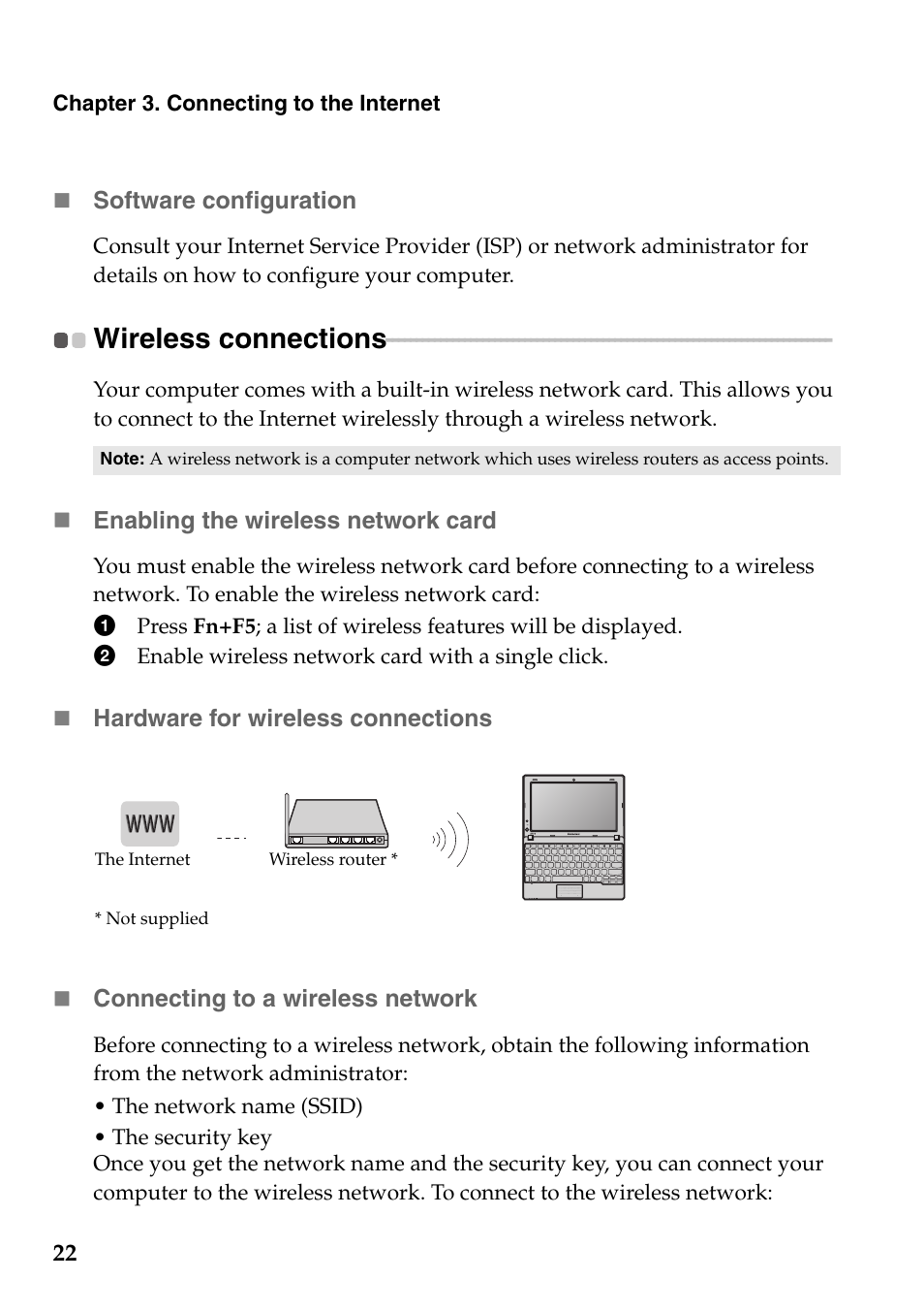 Wireless connections | Lenovo IdeaPad S100 User Manual | Page 26 / 41
