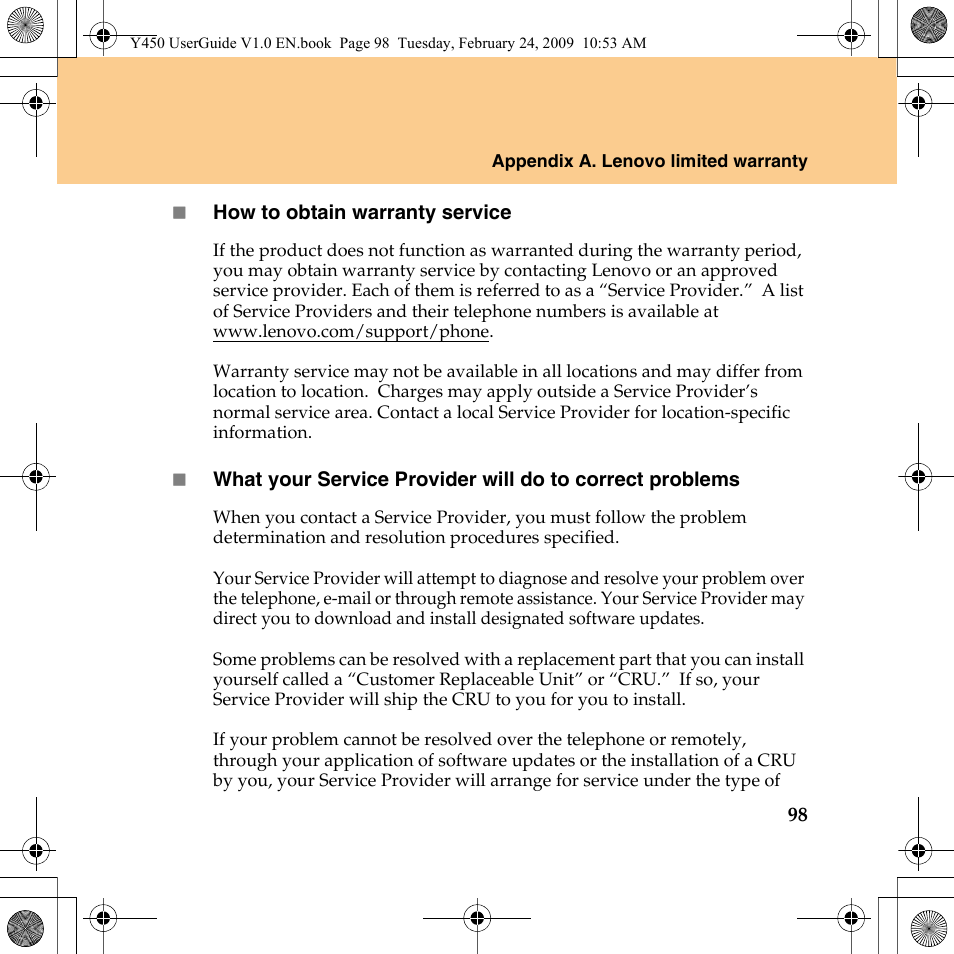 Lenovo IdeaPad Y450 User Manual | Page 107 / 148