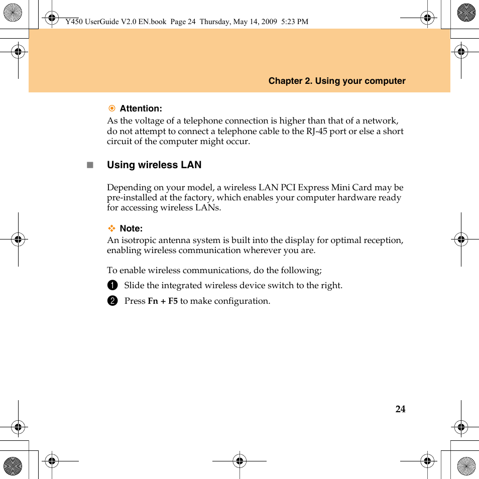 Lenovo IdeaPad Y450 User Manual | Page 33 / 148