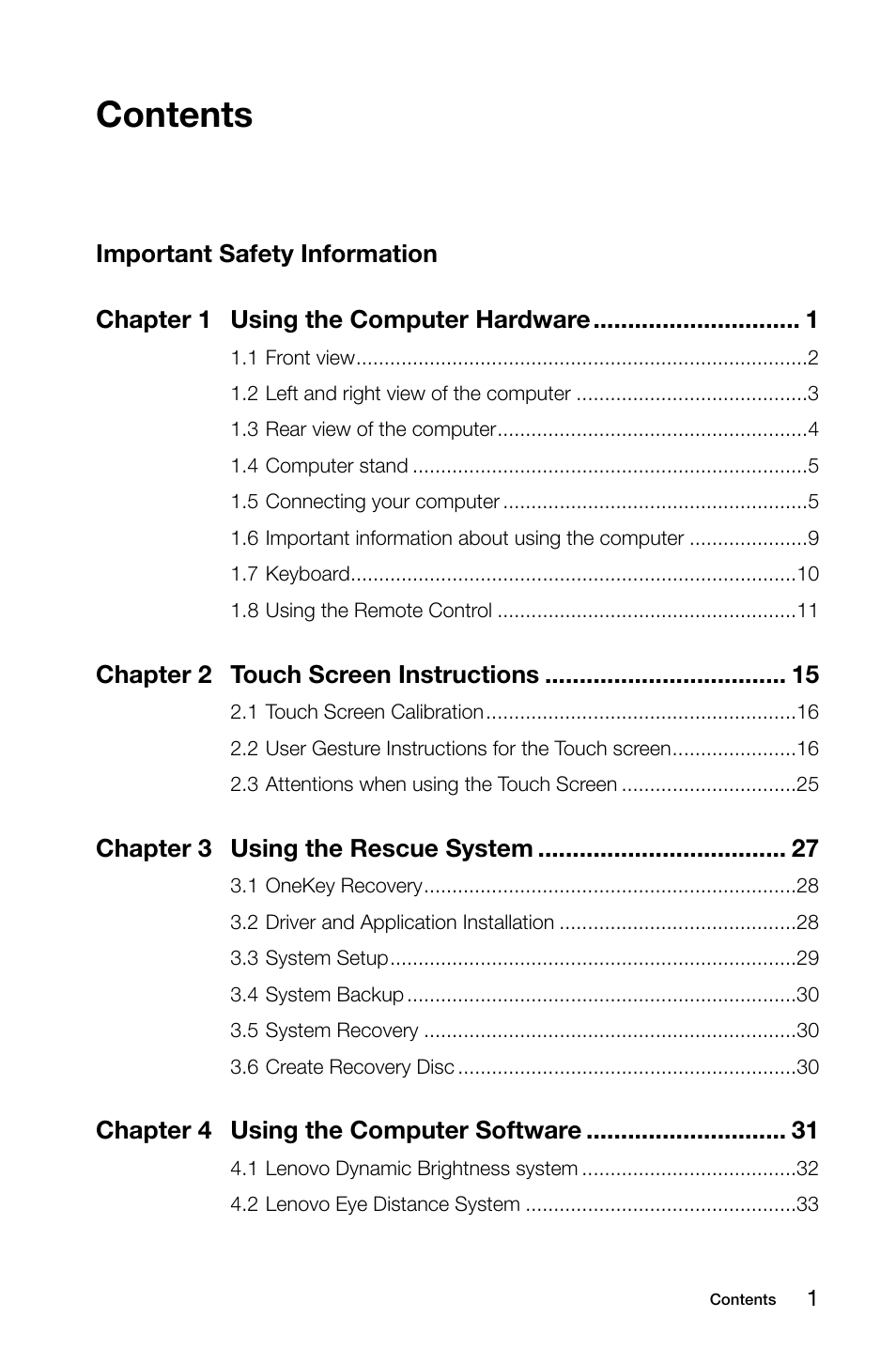 Lenovo IdeaCentre B305 User Manual | Page 4 / 51