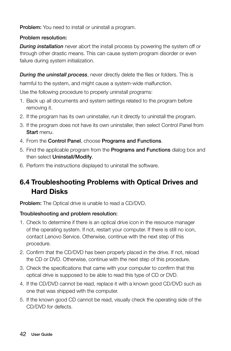 Disks | Lenovo IdeaCentre B305 User Manual | Page 47 / 51
