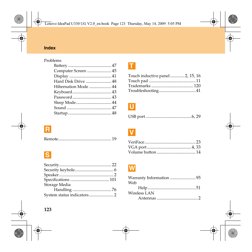 Lenovo IdeaPad U330 User Manual | Page 132 / 135