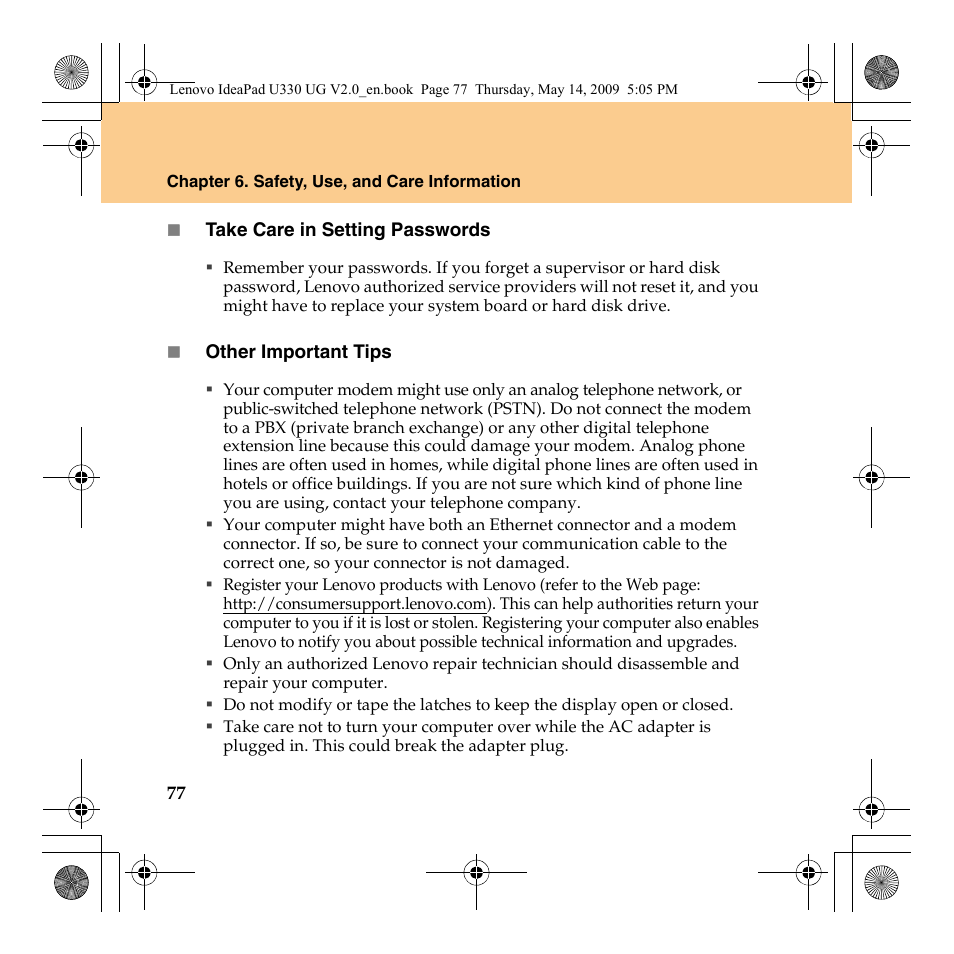 Lenovo IdeaPad U330 User Manual | Page 86 / 135