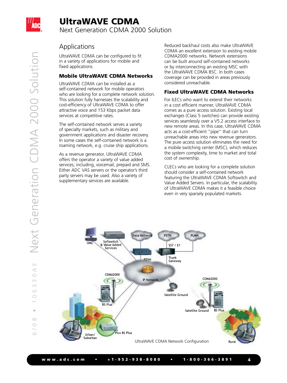 Next generation cdma 2000 solution, Ultrawave cdma | ADC UltraWAVE 2000 User Manual | Page 4 / 8