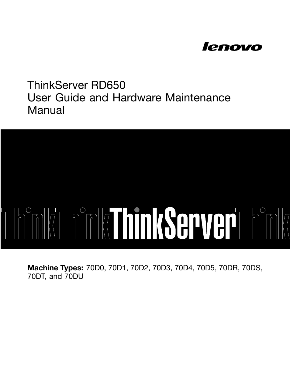Lenovo ThinkServer RD650 User Manual | 226 pages