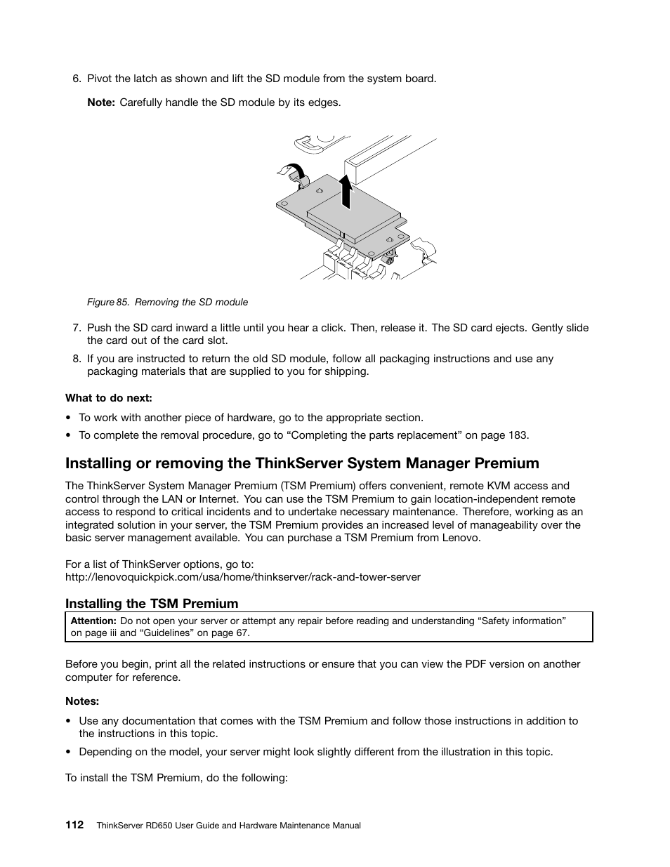 Lenovo ThinkServer RD650 User Manual | Page 126 / 226