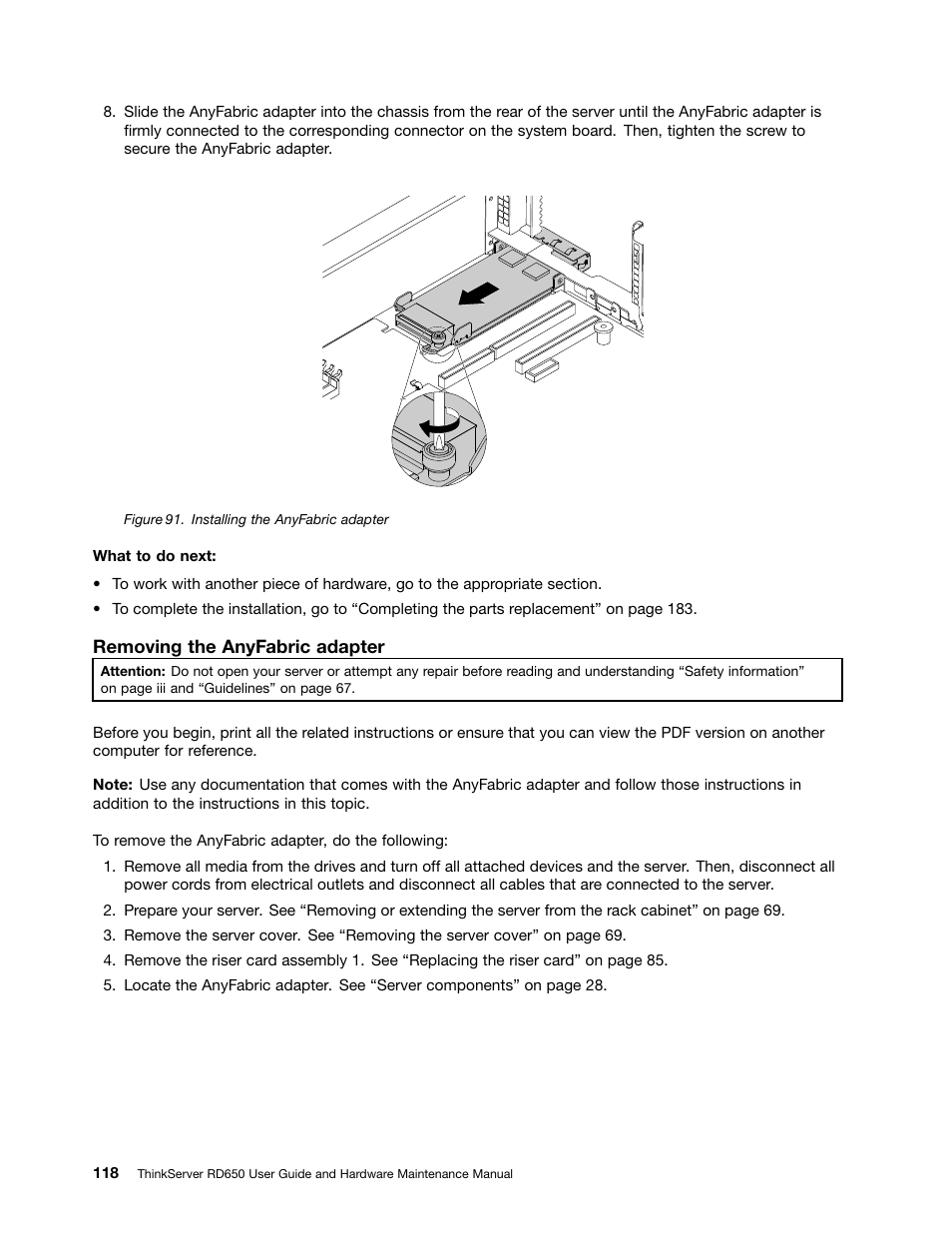 Lenovo ThinkServer RD650 User Manual | Page 132 / 226