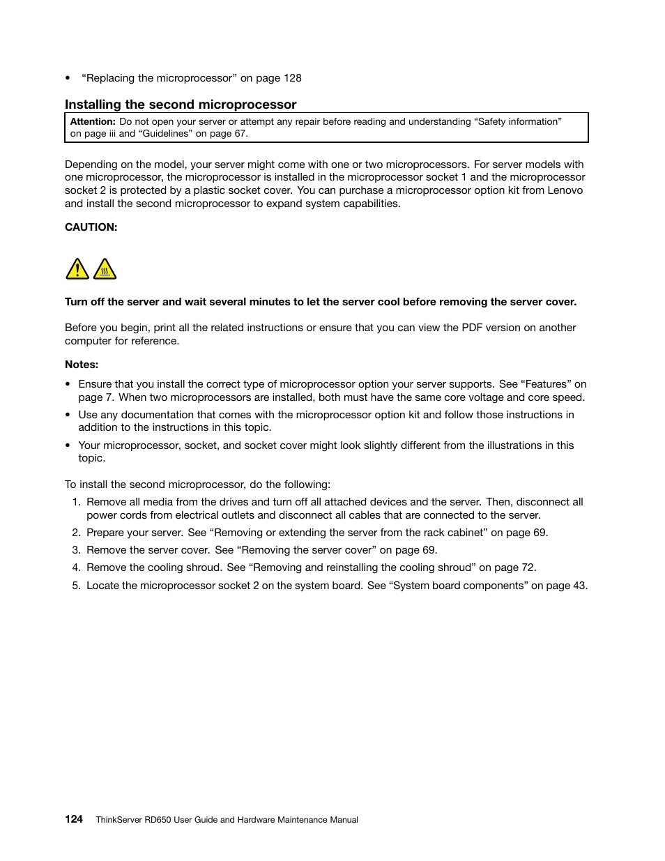 Lenovo ThinkServer RD650 User Manual | Page 138 / 226