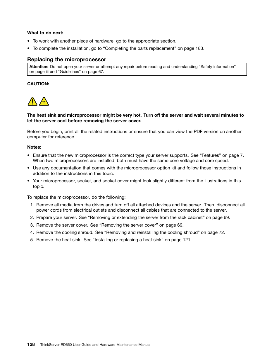 Lenovo ThinkServer RD650 User Manual | Page 142 / 226