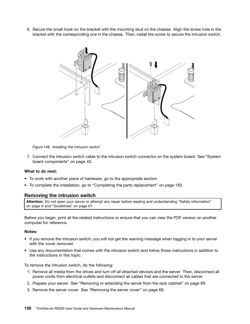 Lenovo ThinkServer RD650 User Manual | Page 172 / 226