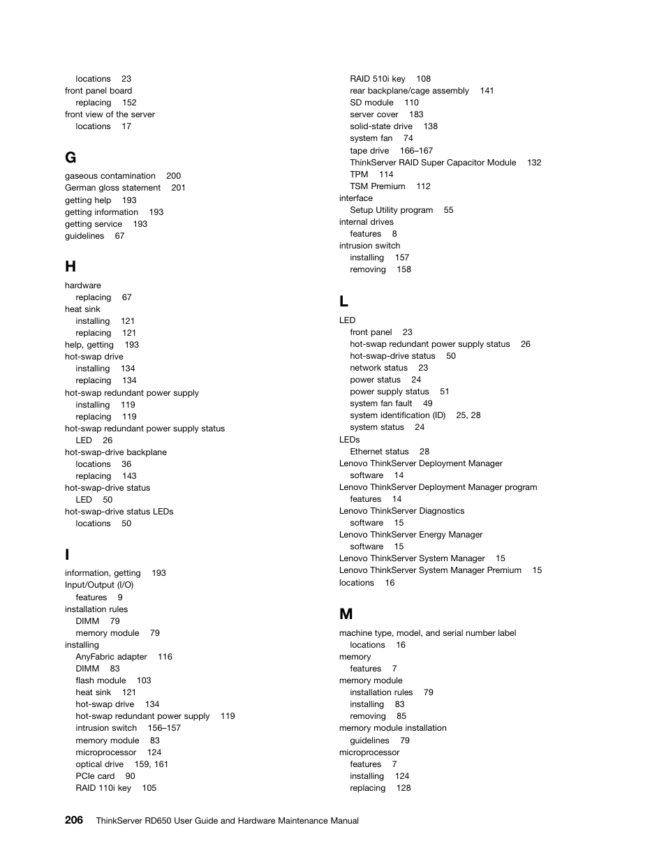Lenovo ThinkServer RD650 User Manual | Page 220 / 226