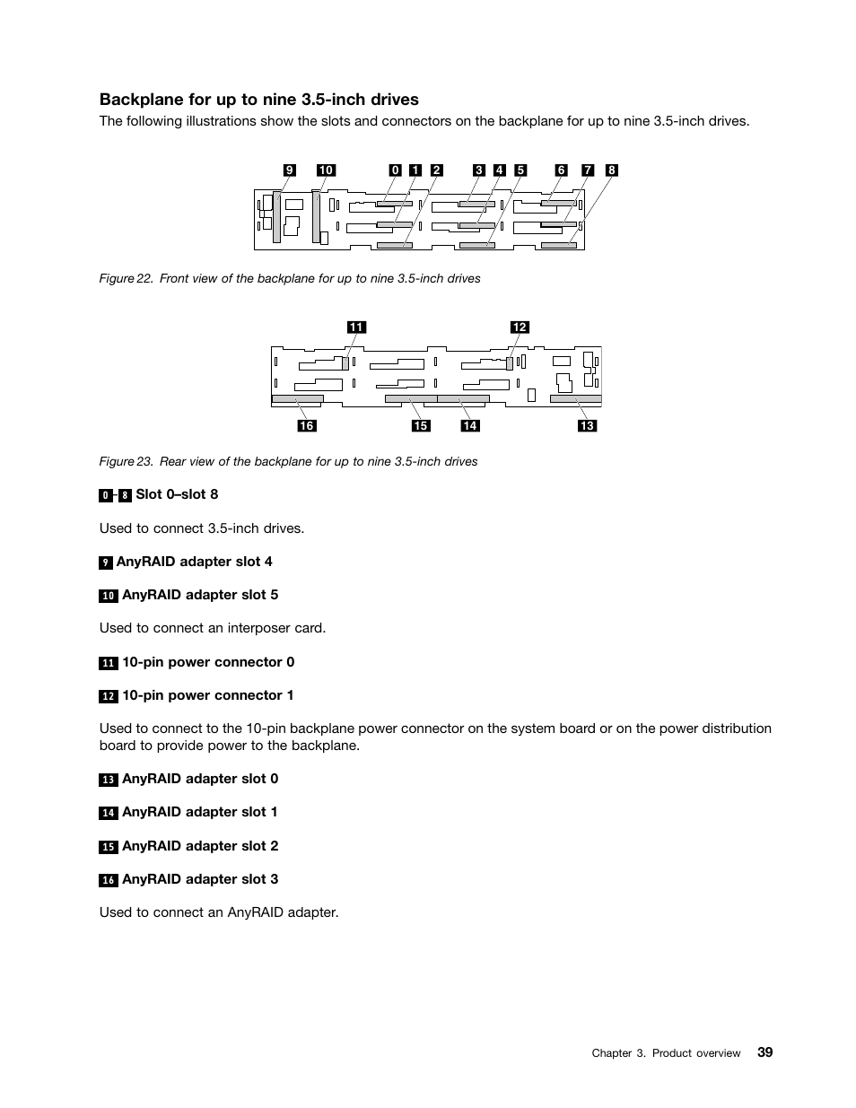 Backplane for up to nine 3.5-inch drives | Lenovo ThinkServer RD650 User Manual | Page 53 / 226