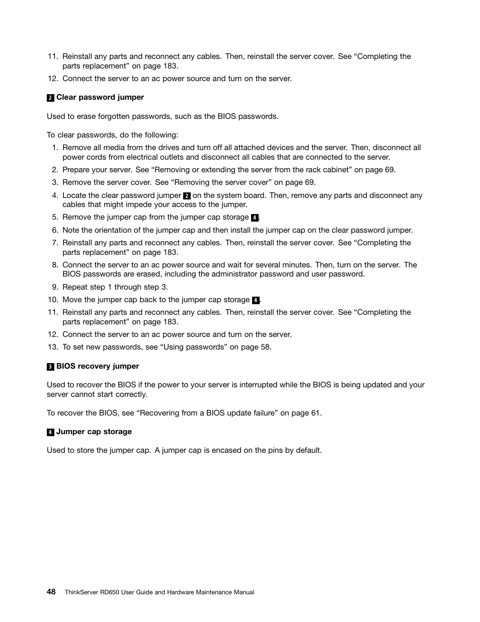 Lenovo ThinkServer RD650 User Manual | Page 62 / 226