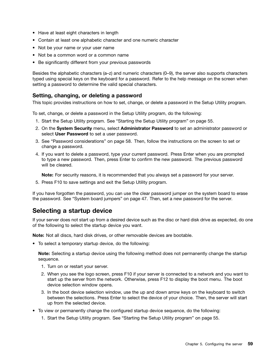 Selecting a startup device | Lenovo ThinkServer RD650 User Manual | Page 73 / 226