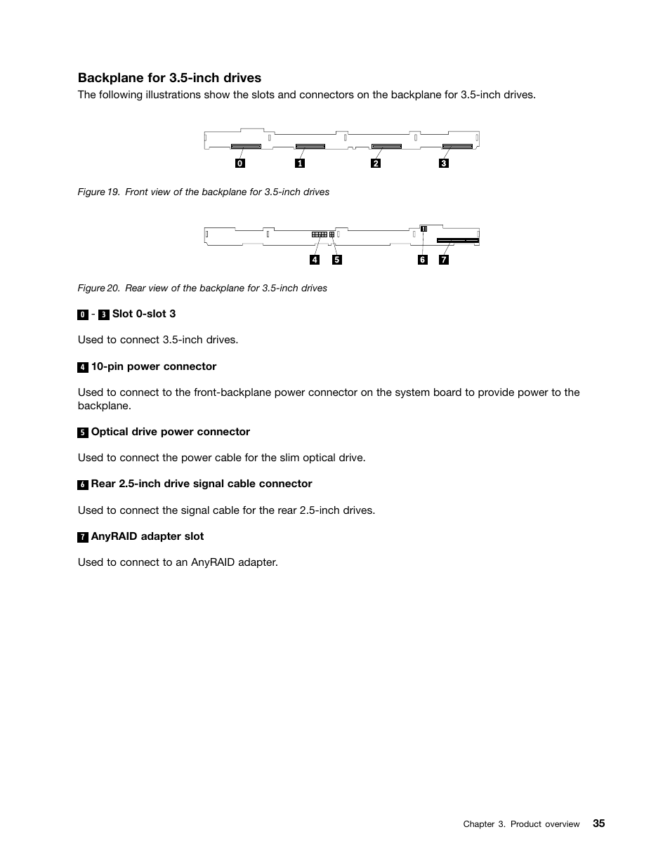 Backplane for 3.5-inch drives | Lenovo ThinkServer RD550 User Manual | Page 49 / 184