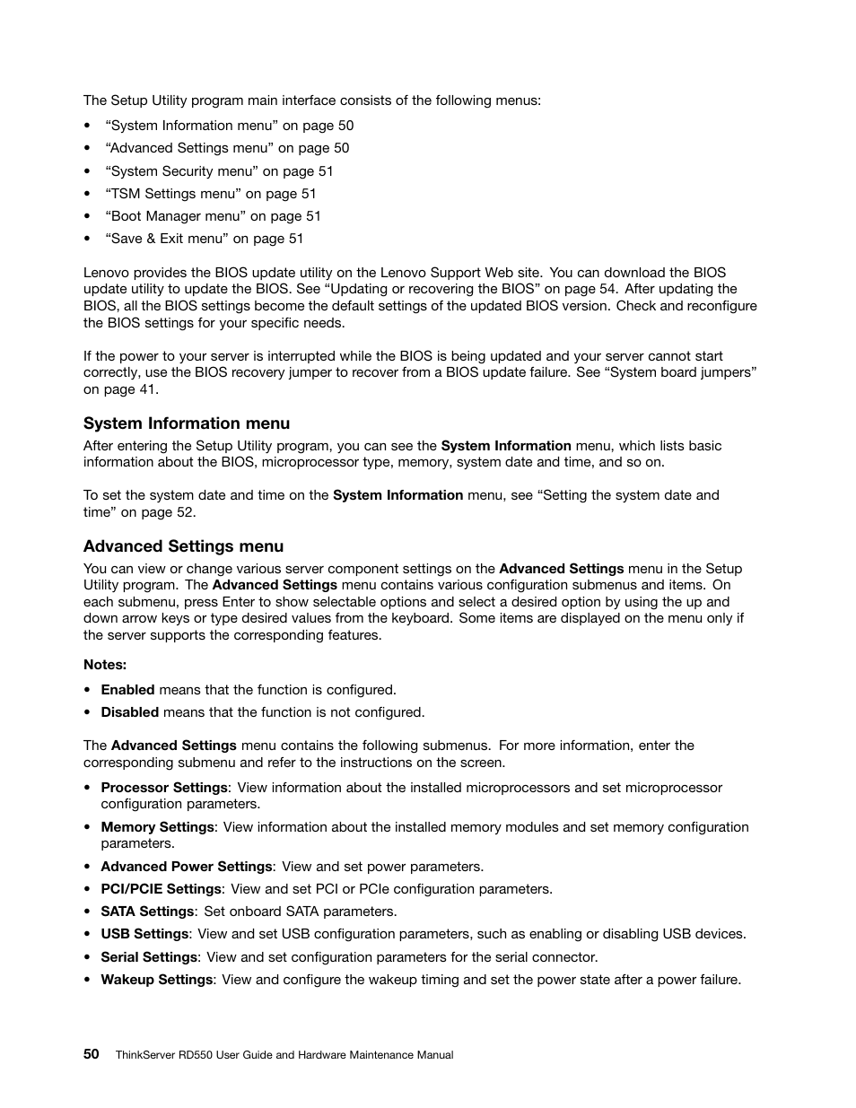 Lenovo ThinkServer RD550 User Manual | Page 64 / 184