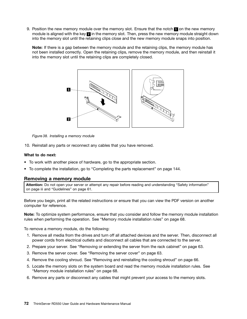 Lenovo ThinkServer RD550 User Manual | Page 86 / 184