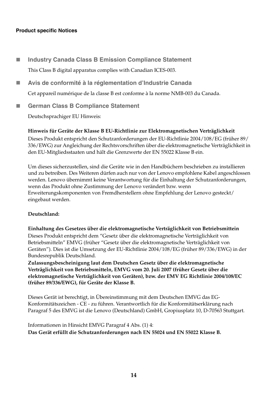 Lenovo IdeaPad Y480 User Manual | Page 14 / 18