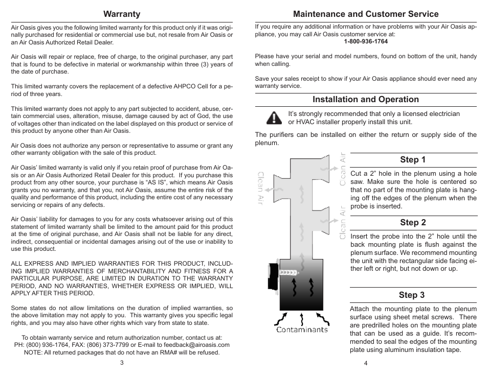 Air Oasis 9 User Manual | Page 6 / 6