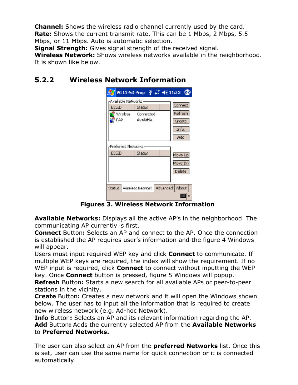 Wireless network information, 2 wireless network information | AmbiCom Wireless LAN SD Card WL11-SD User Manual | Page 11 / 28