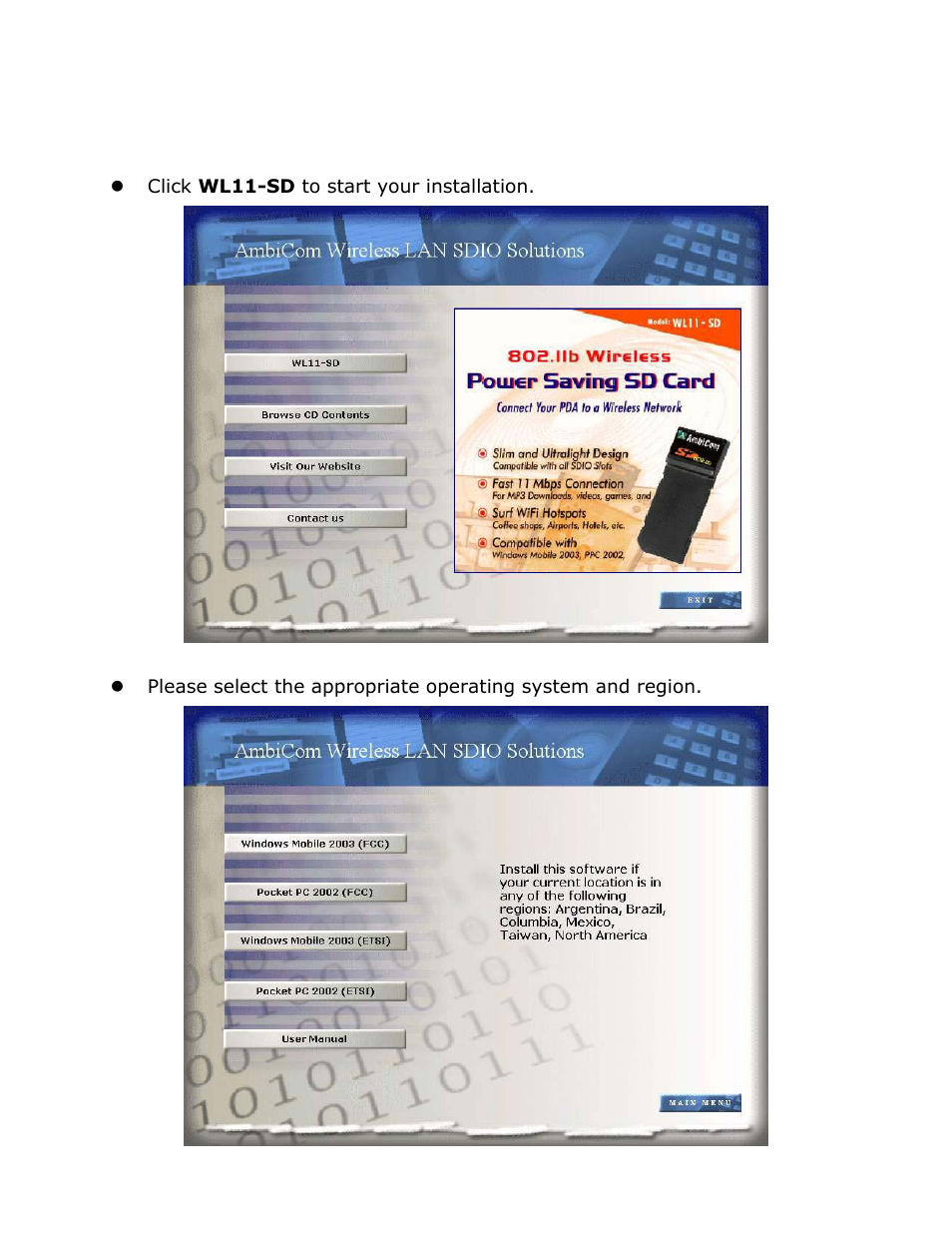 AmbiCom Wireless LAN SD Card WL11-SD User Manual | Page 6 / 28