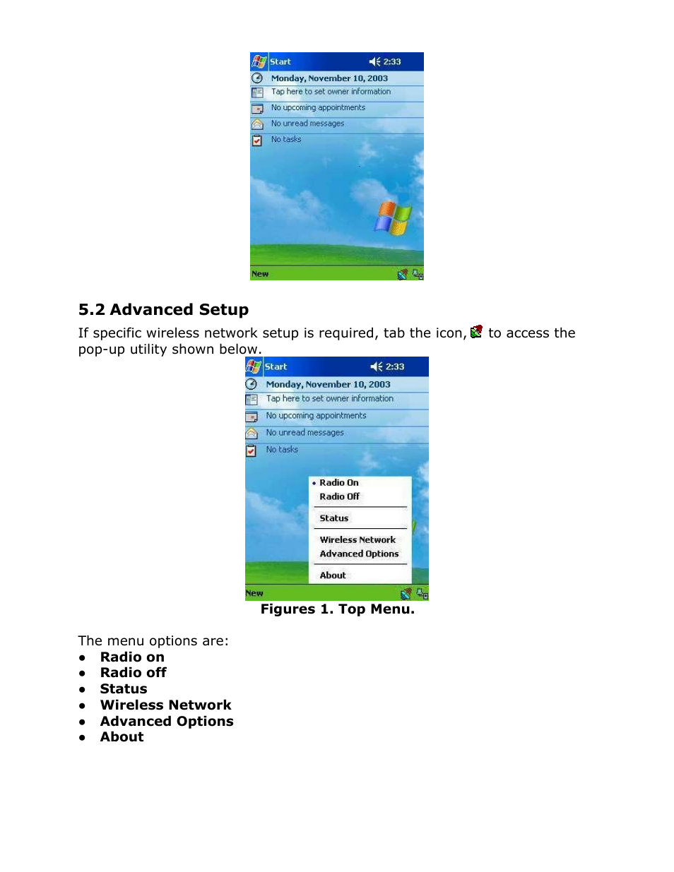 Advanced setup, 2 advanced, Setup | 2 advanced setup | AmbiCom Wireless LAN SD Card WL11-SD User Manual | Page 9 / 28