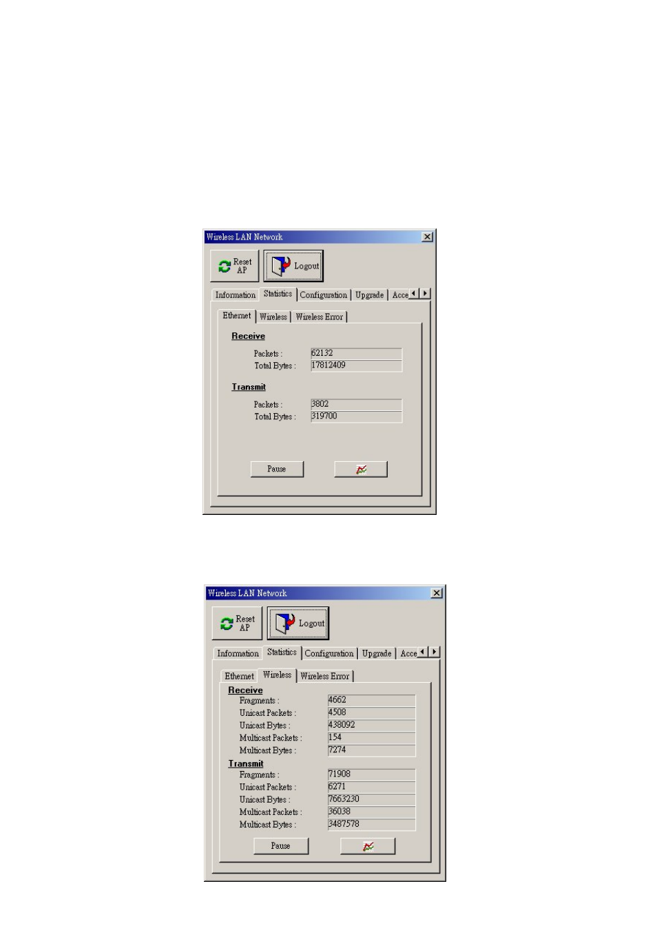 Statistics | AmbiCom WL1100B-AR User Manual | Page 13 / 40