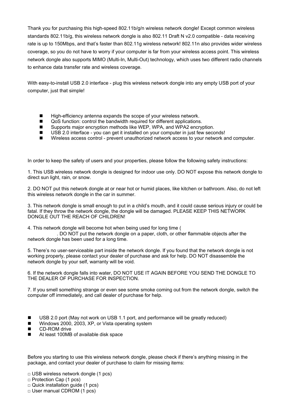 AmbiCom WL250N-USB User Manual | Page 4 / 29
