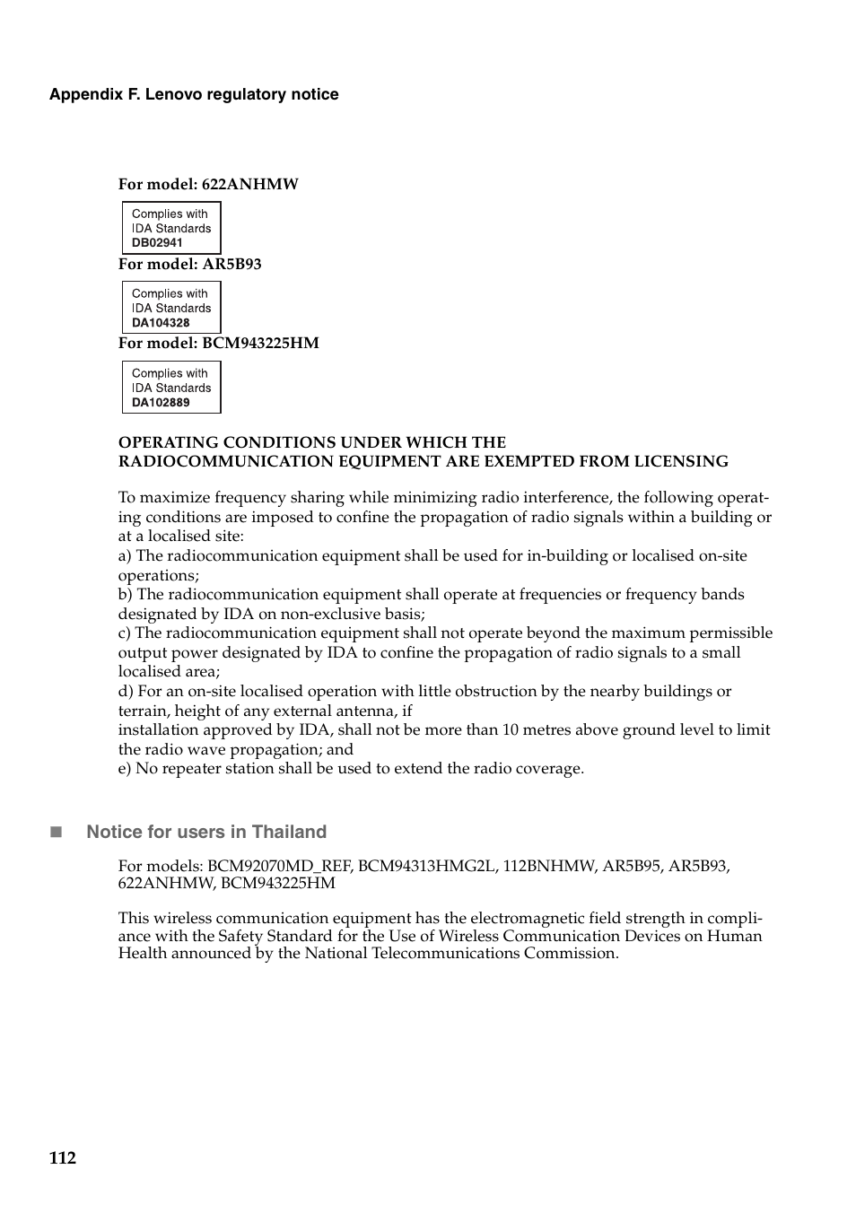 Lenovo G460 Notebook User Manual | Page 120 / 130