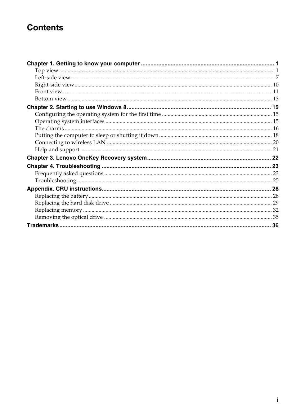 Lenovo IdeaPad Y480 User Manual | Page 3 / 42