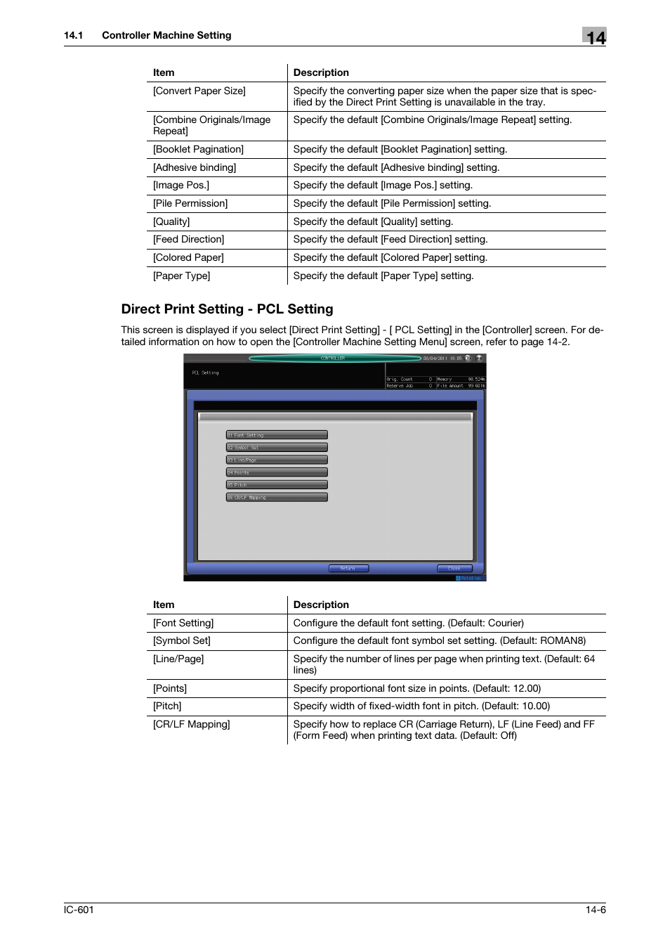 Direct print setting - pcl setting | Konica Minolta bizhub PRESS C8000e User Manual | Page 190 / 255