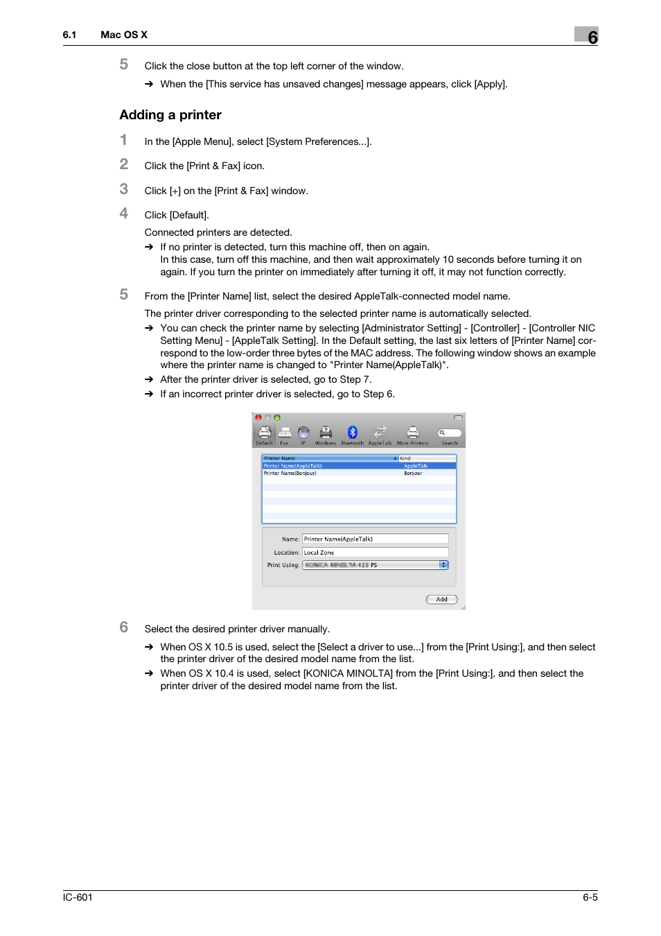 Adding a printer | Konica Minolta bizhub PRESS C8000e User Manual | Page 77 / 255