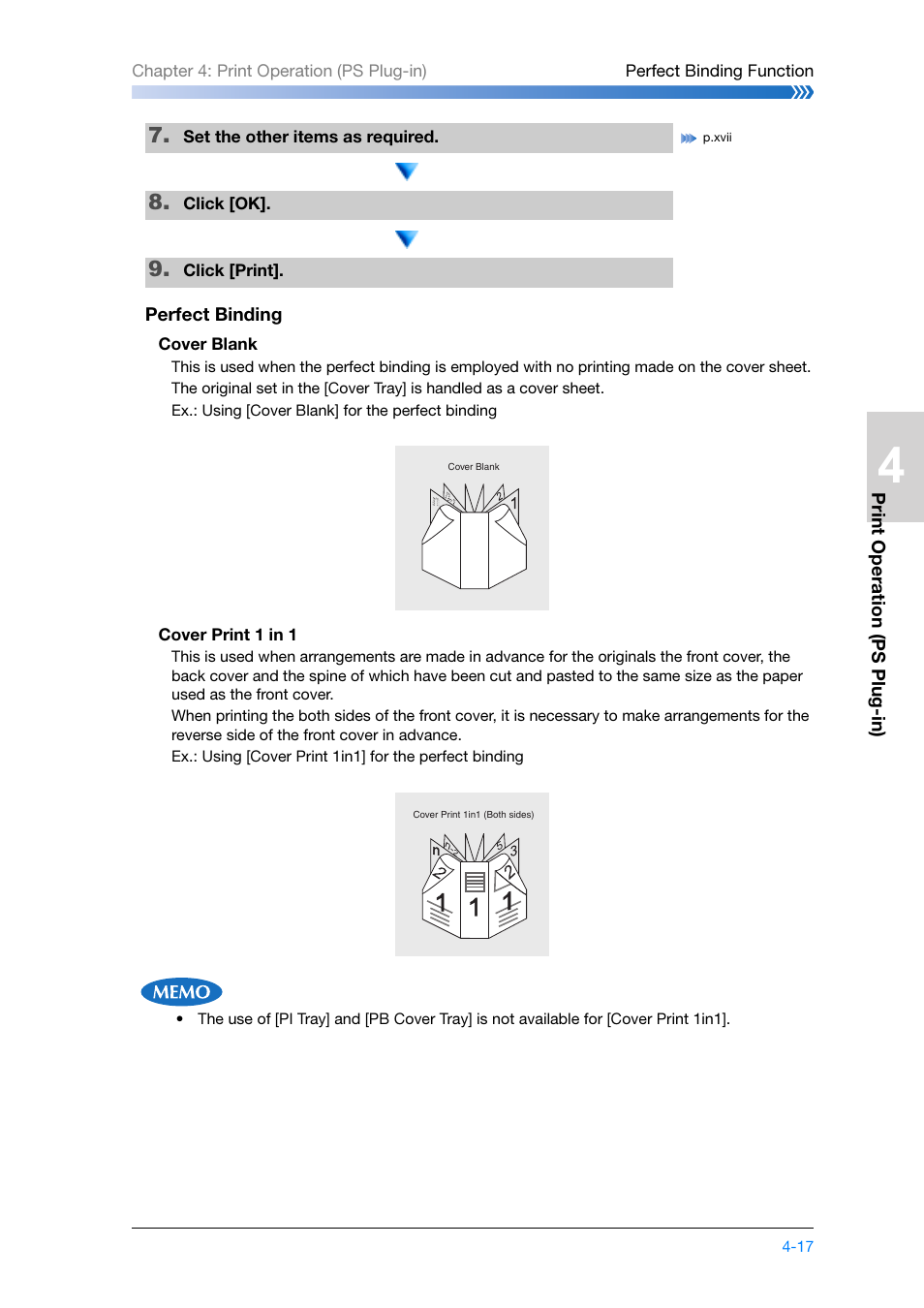 Perfect binding | Konica Minolta bizhub PRESS C8000e User Manual | Page 111 / 204