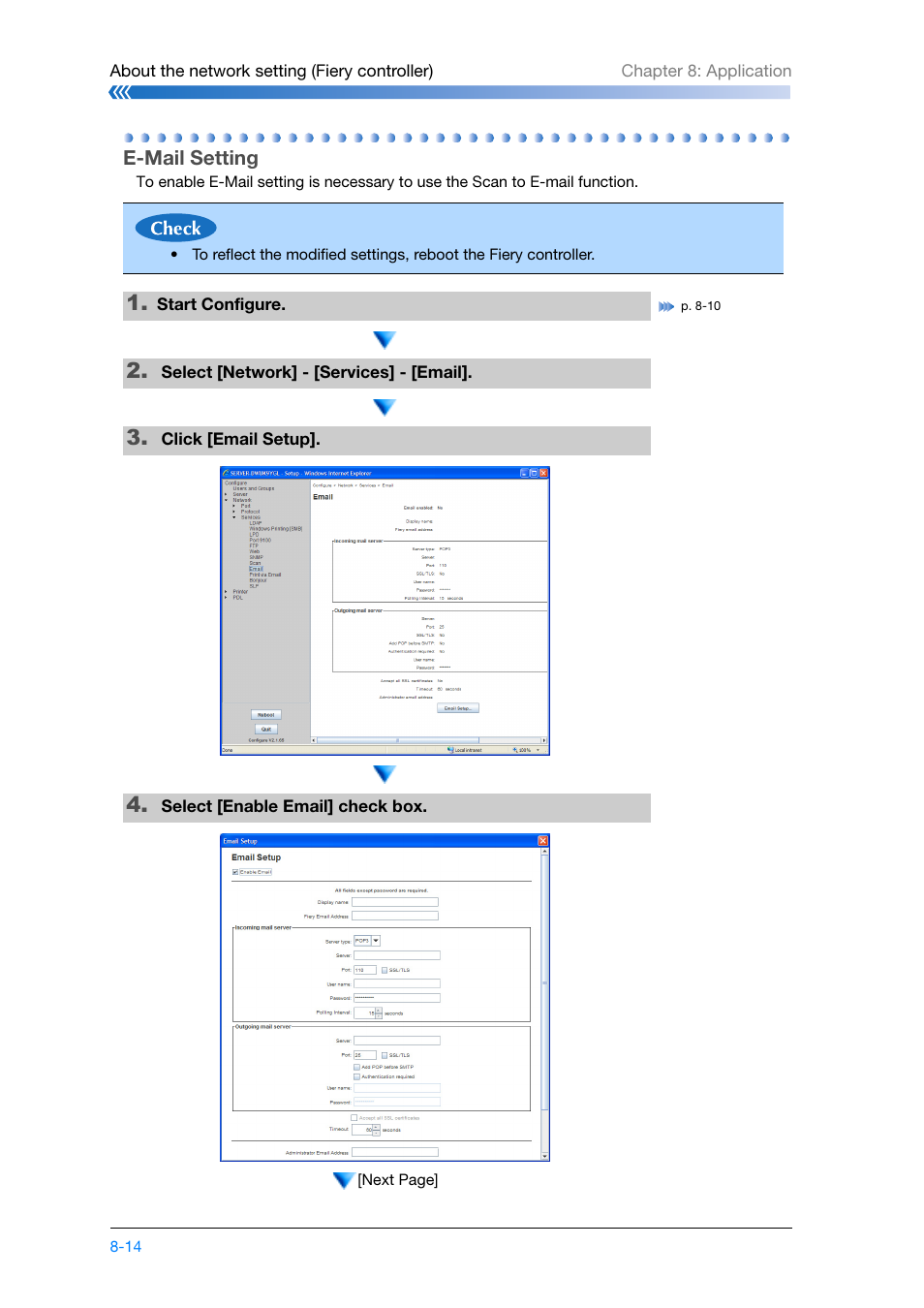 E-mail setting, E-mail setting -14 | Konica Minolta bizhub PRESS C8000e User Manual | Page 164 / 204