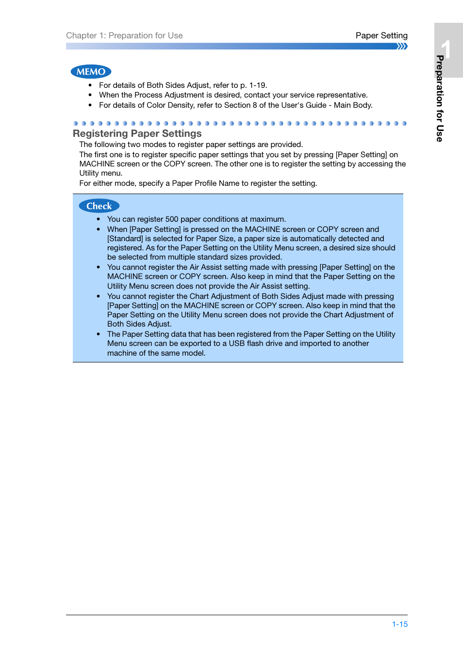 Registering paper settings, Registering paper settings -15 | Konica Minolta bizhub PRESS C8000e User Manual | Page 37 / 204