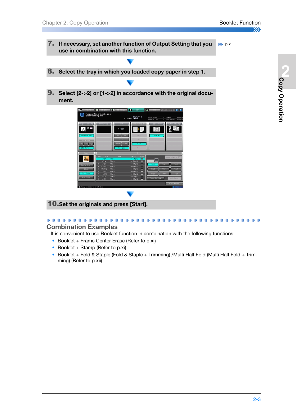 Combination examples, Combination examples -3 | Konica Minolta bizhub PRESS C8000e User Manual | Page 69 / 204
