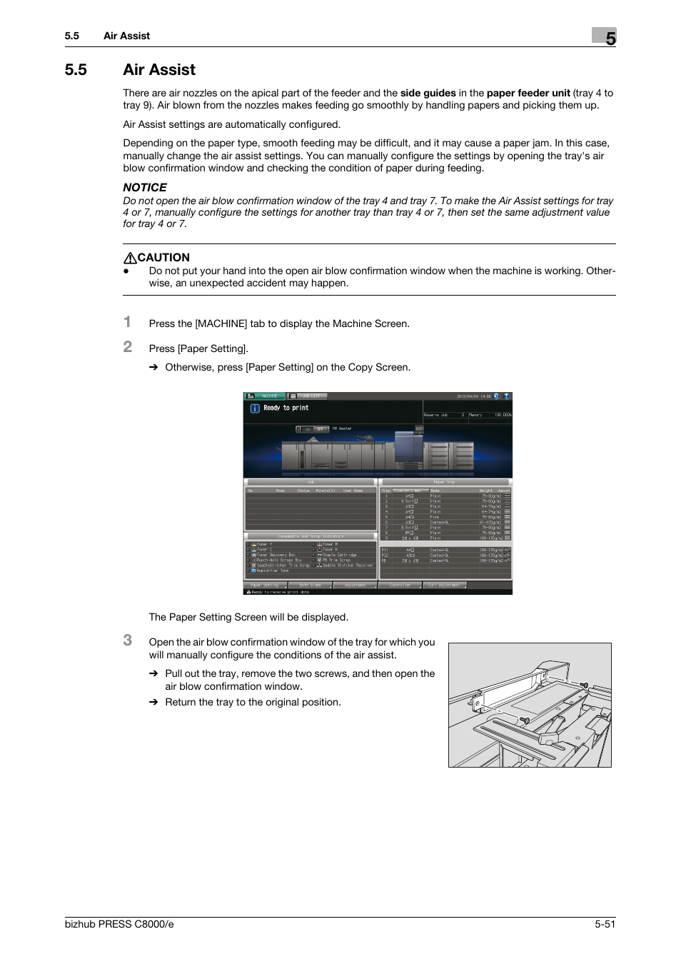 5 air assist, Air assist -51 | Konica Minolta bizhub PRESS C8000e User Manual | Page 191 / 706