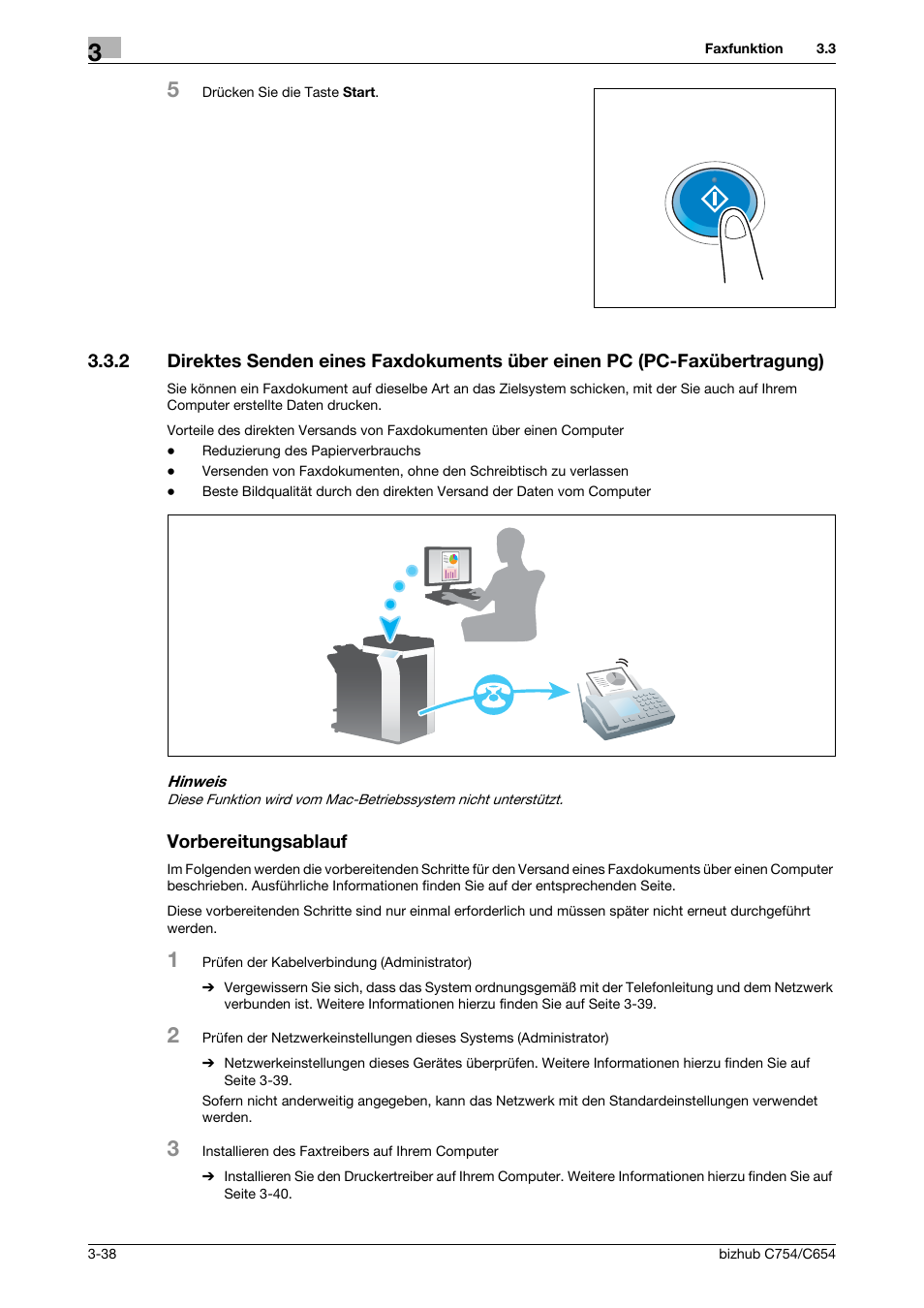 Vorbereitungsablauf | Konica Minolta bizhub C654 User Manual | Page 98 / 134