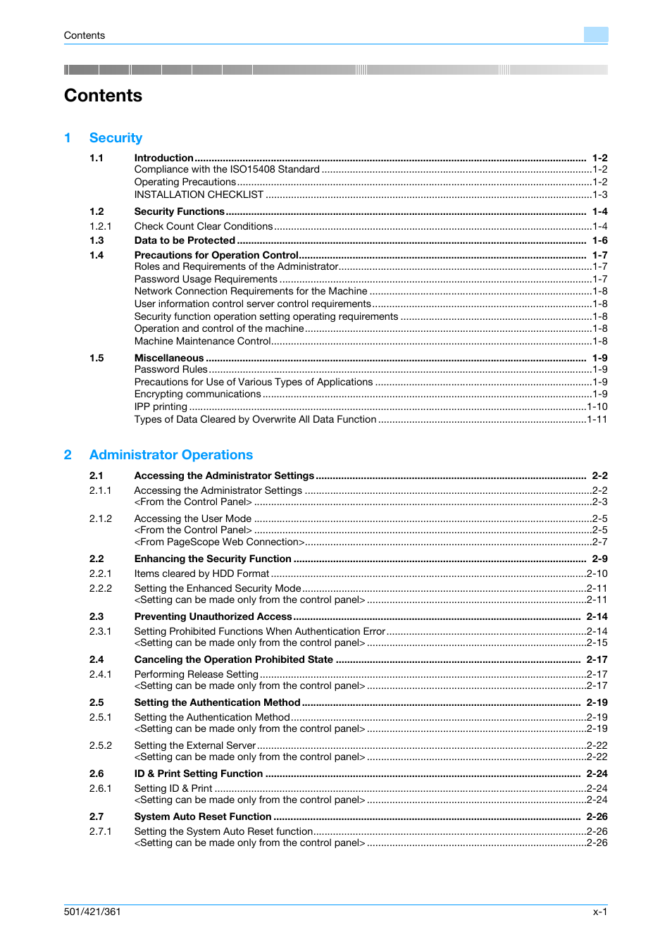 Konica Minolta bizhub 361 User Manual | Page 2 / 217