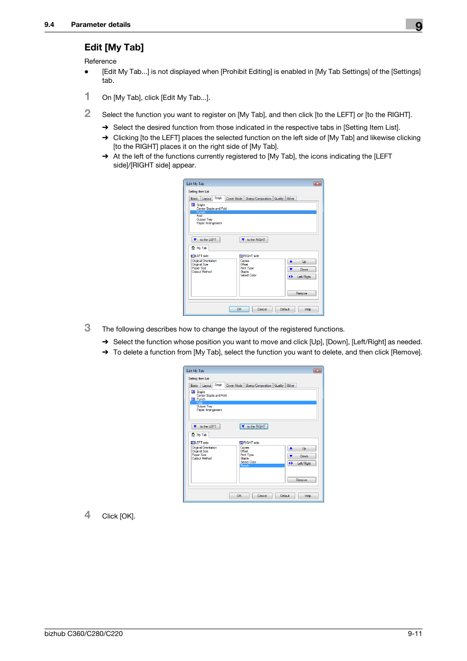 Edit [my tab, Edit [my tab] -11 | Konica Minolta BIZHUB C360 User Manual | Page 101 / 311