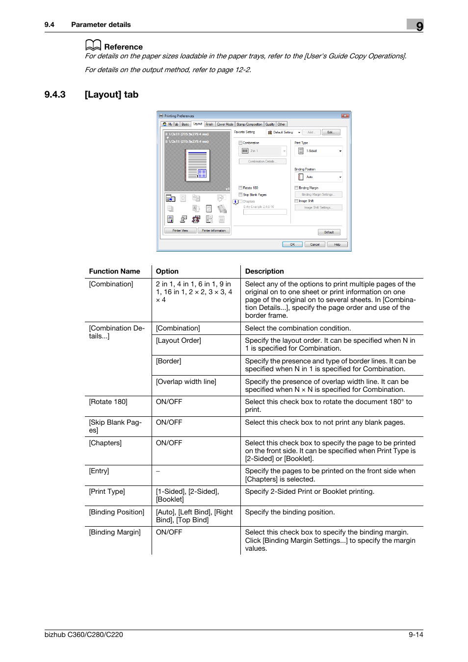 3 [layout] tab, Layout] tab -14 | Konica Minolta BIZHUB C360 User Manual | Page 104 / 311