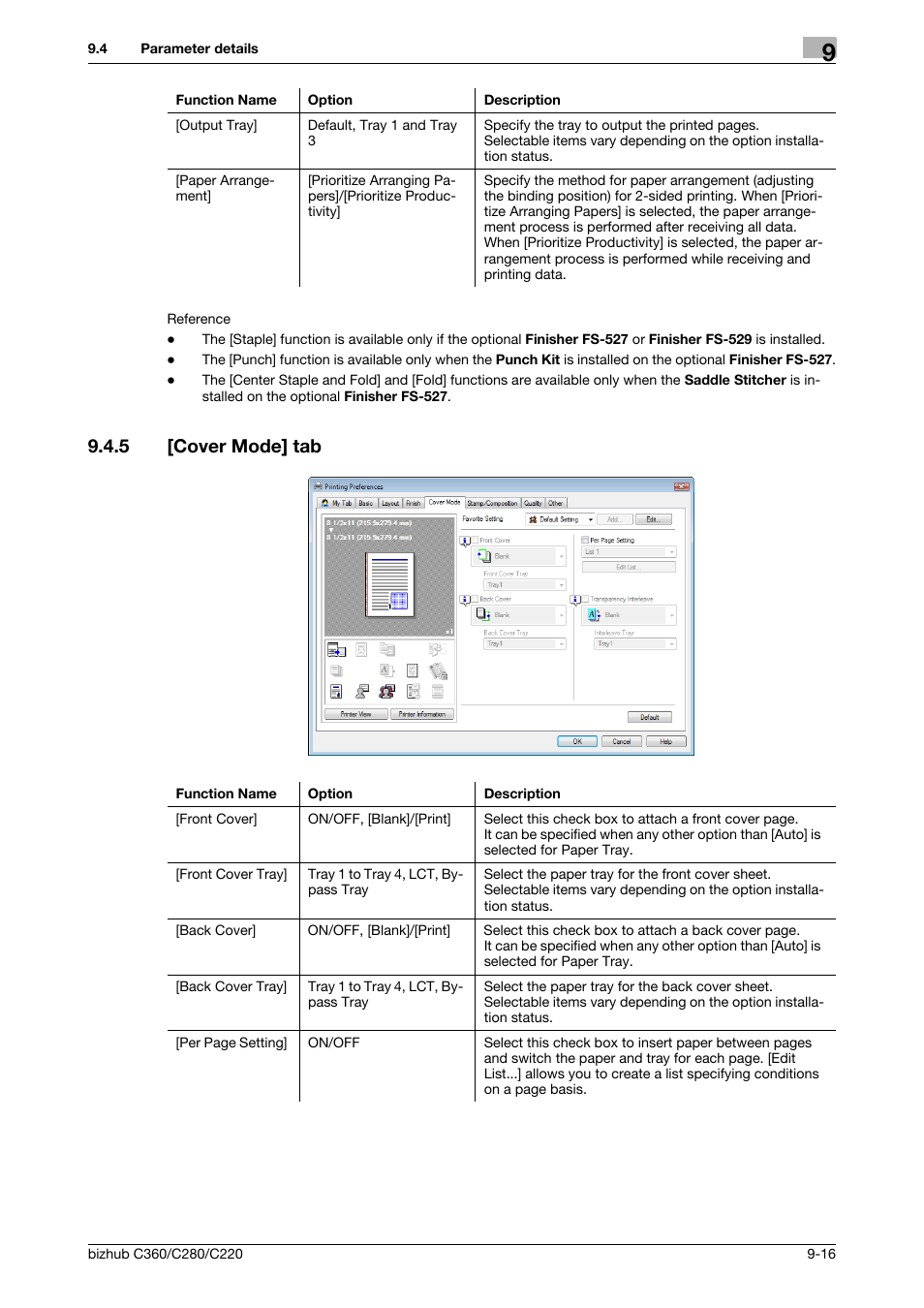 5 [cover mode] tab, Cover mode] tab -16 | Konica Minolta BIZHUB C360 User Manual | Page 106 / 311