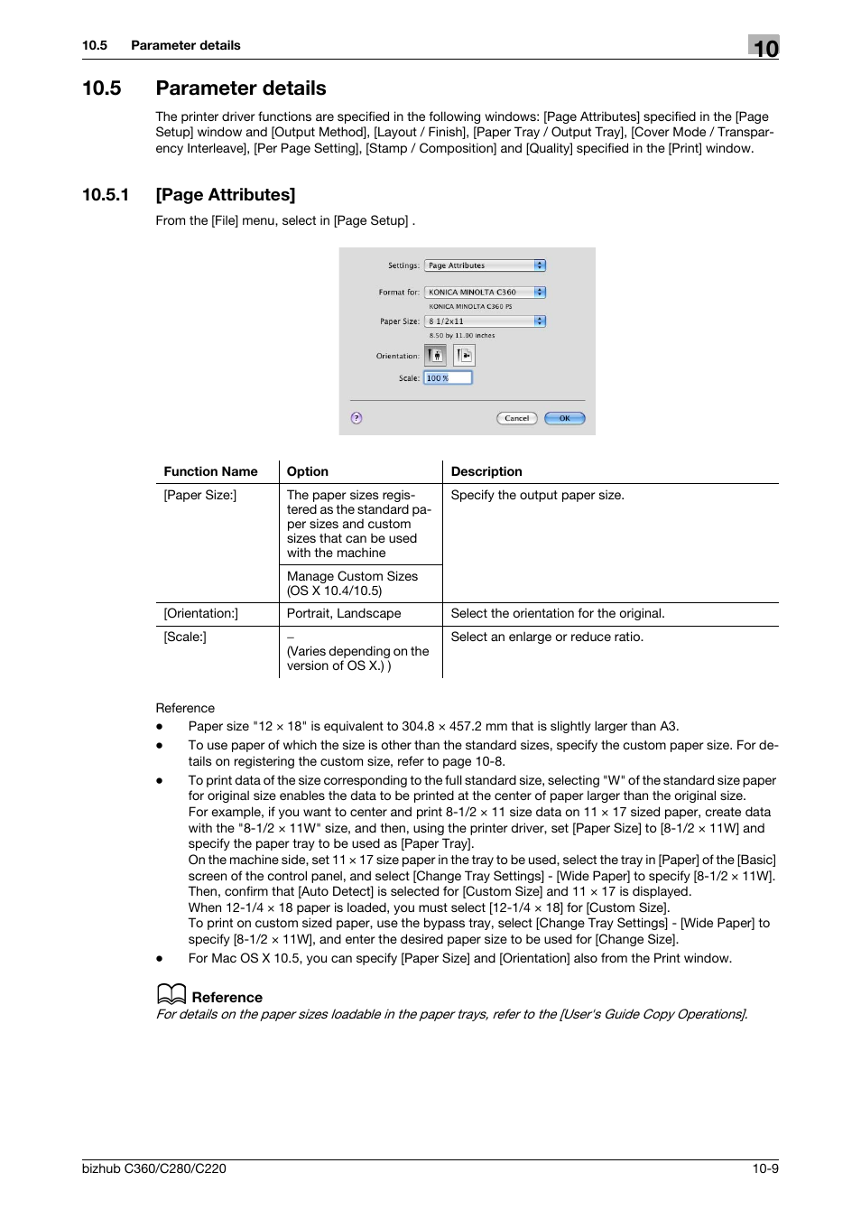 5 parameter details, Parameter details -9, 1 [page attributes | Konica Minolta BIZHUB C360 User Manual | Page 125 / 311