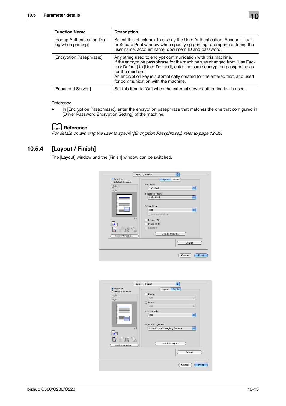 4 [layout / finish, Layout / finish] -13 | Konica Minolta BIZHUB C360 User Manual | Page 129 / 311