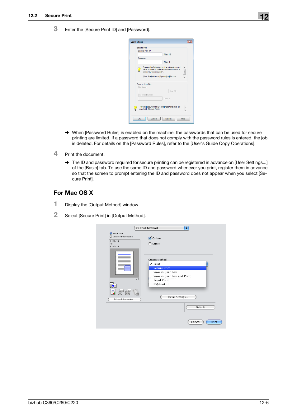 For mac os x, For mac os x -6 | Konica Minolta BIZHUB C360 User Manual | Page 153 / 311