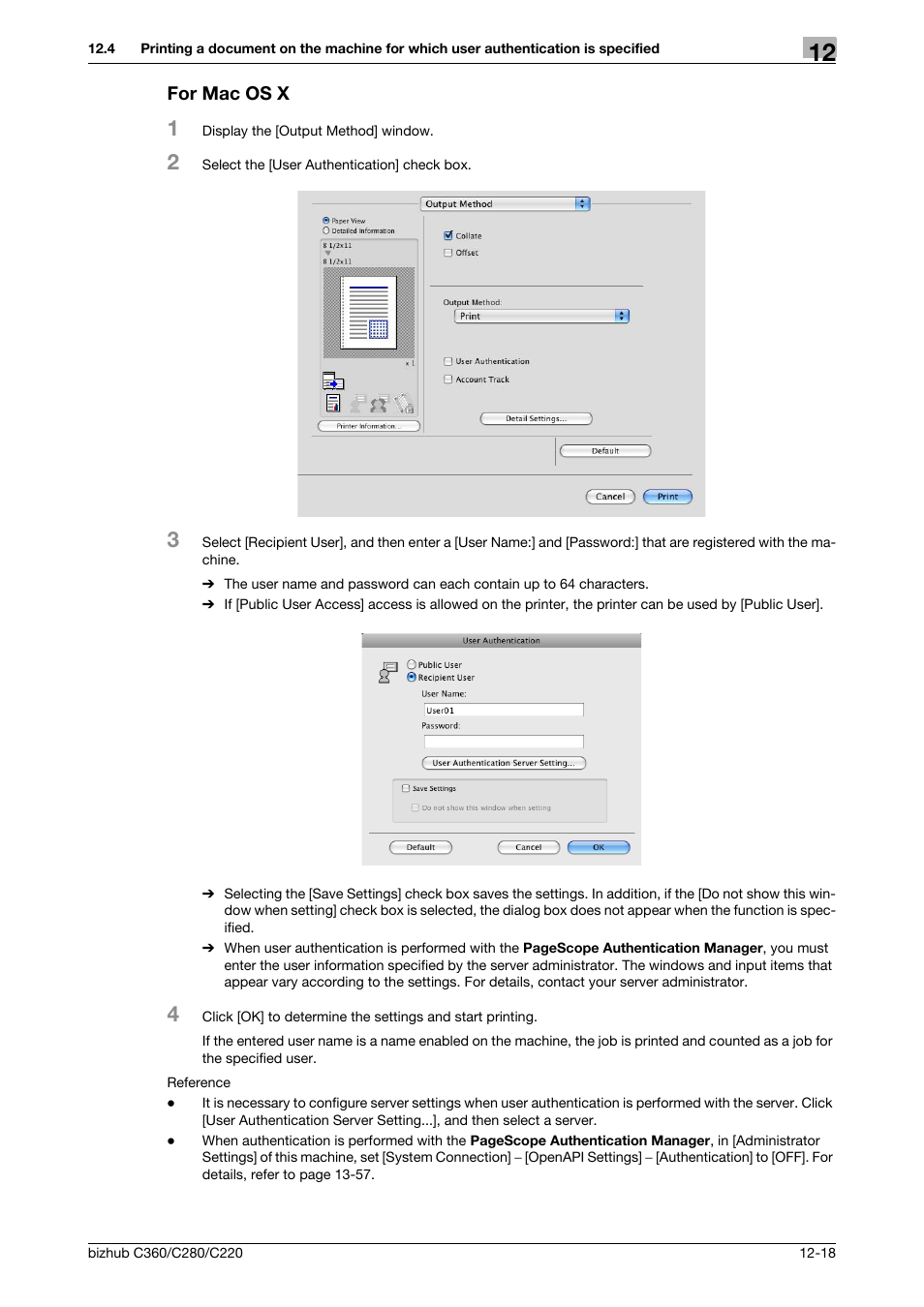 For mac os x, For mac os x -18 | Konica Minolta BIZHUB C360 User Manual | Page 165 / 311