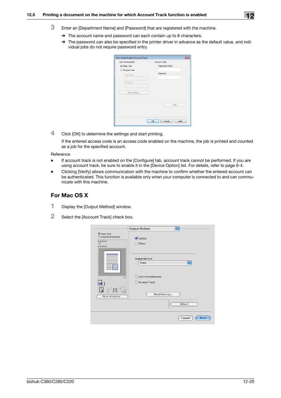 For mac os x, For mac os x -20 | Konica Minolta BIZHUB C360 User Manual | Page 167 / 311