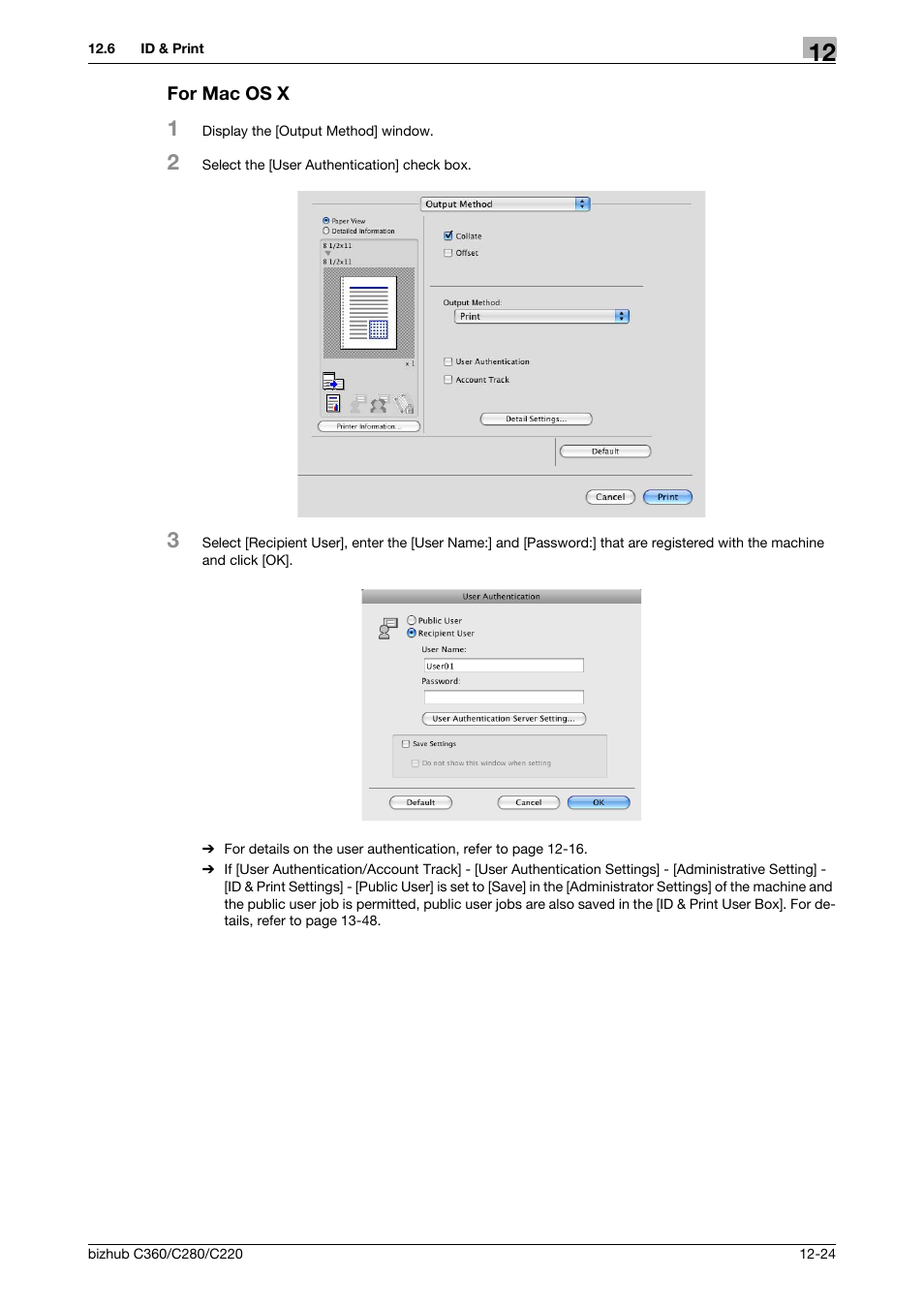 For mac os x, For mac os x -24 | Konica Minolta BIZHUB C360 User Manual | Page 171 / 311