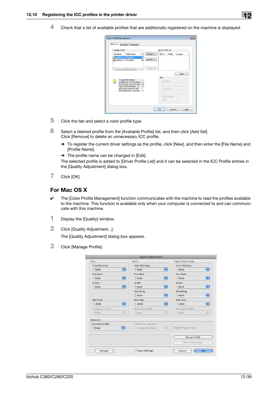 For mac os x, For mac os x -39 | Konica Minolta BIZHUB C360 User Manual | Page 186 / 311