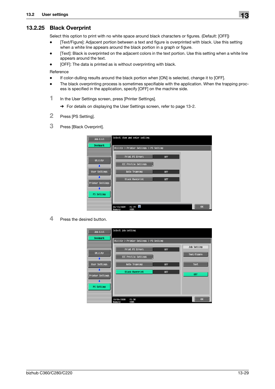25 black overprint, Black overprint -29 | Konica Minolta BIZHUB C360 User Manual | Page 221 / 311